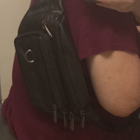 Gold Coral Leather Belt Bag - Picture 10 of 10